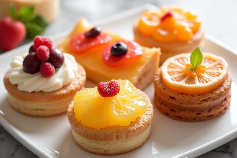 Gourmet pastries selection
